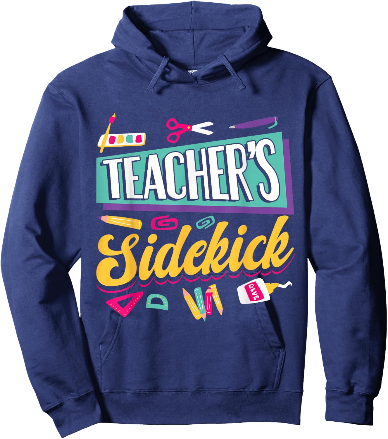 Teacher's Sidekick Teacher Assisting Teaching Assistant Hoodie - Hoodie | Navy