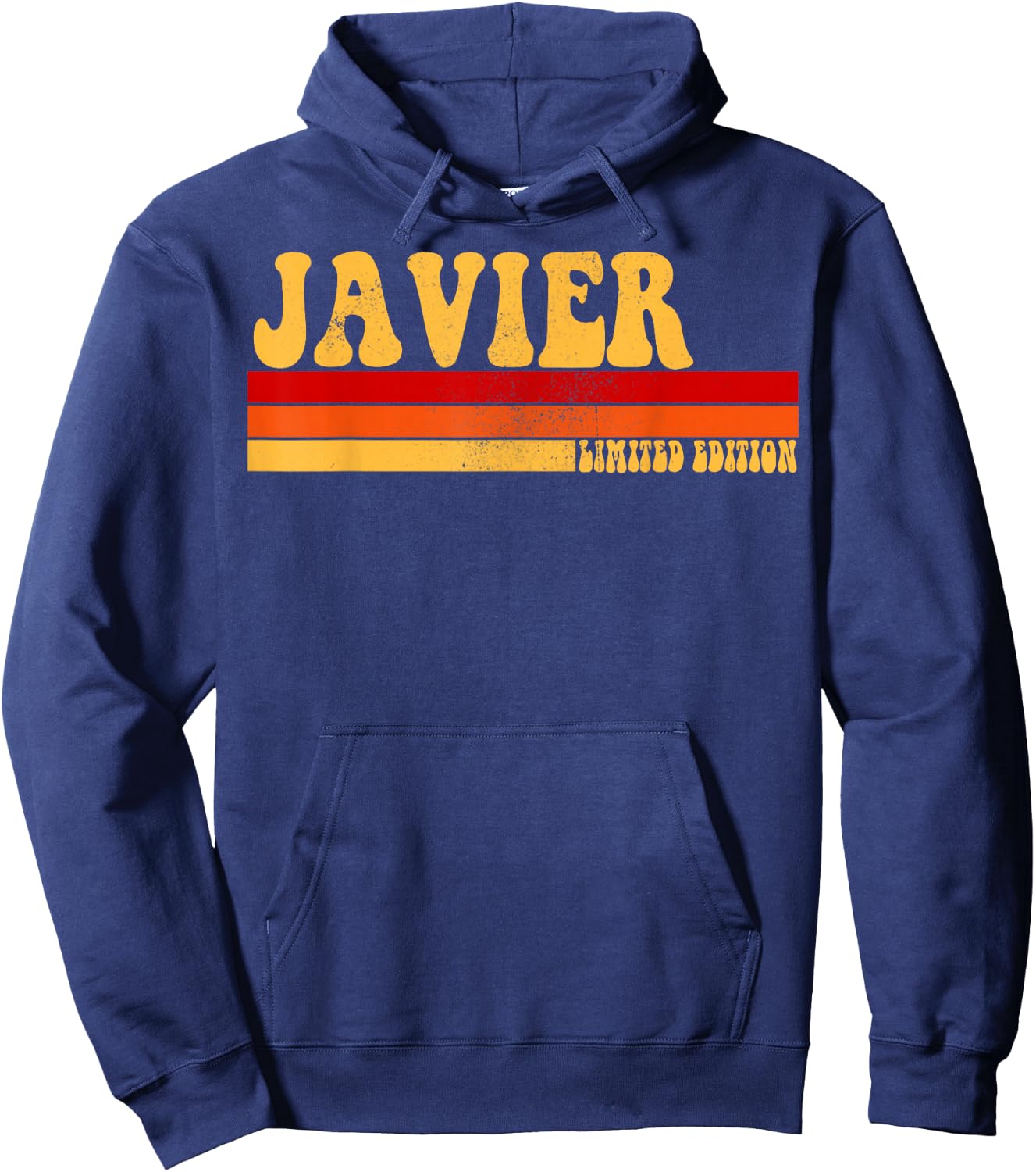 JAVIER Name Personalized Idea Men Retro Vintage JAVIER Hoodie - Hoodie | Navy