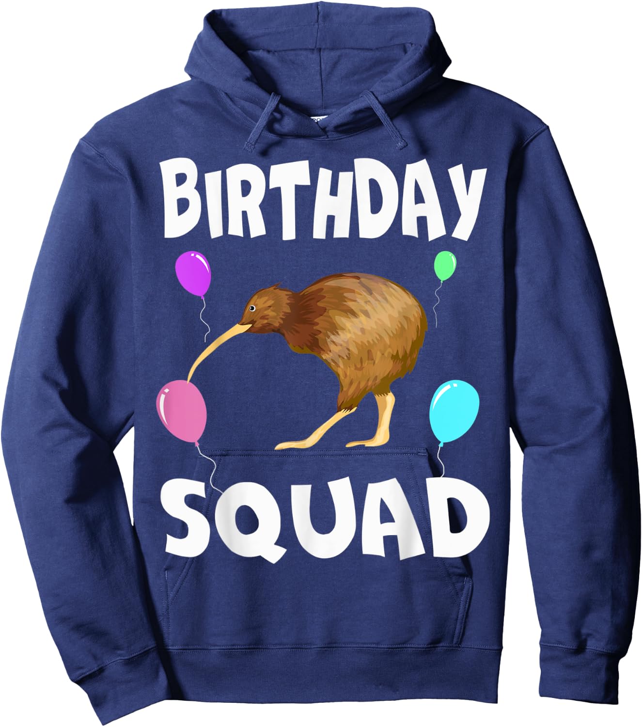 Birthday Squad Cute Kiwi bird Bday Team Men Women Kids Hoodie - Hoodie | Navy