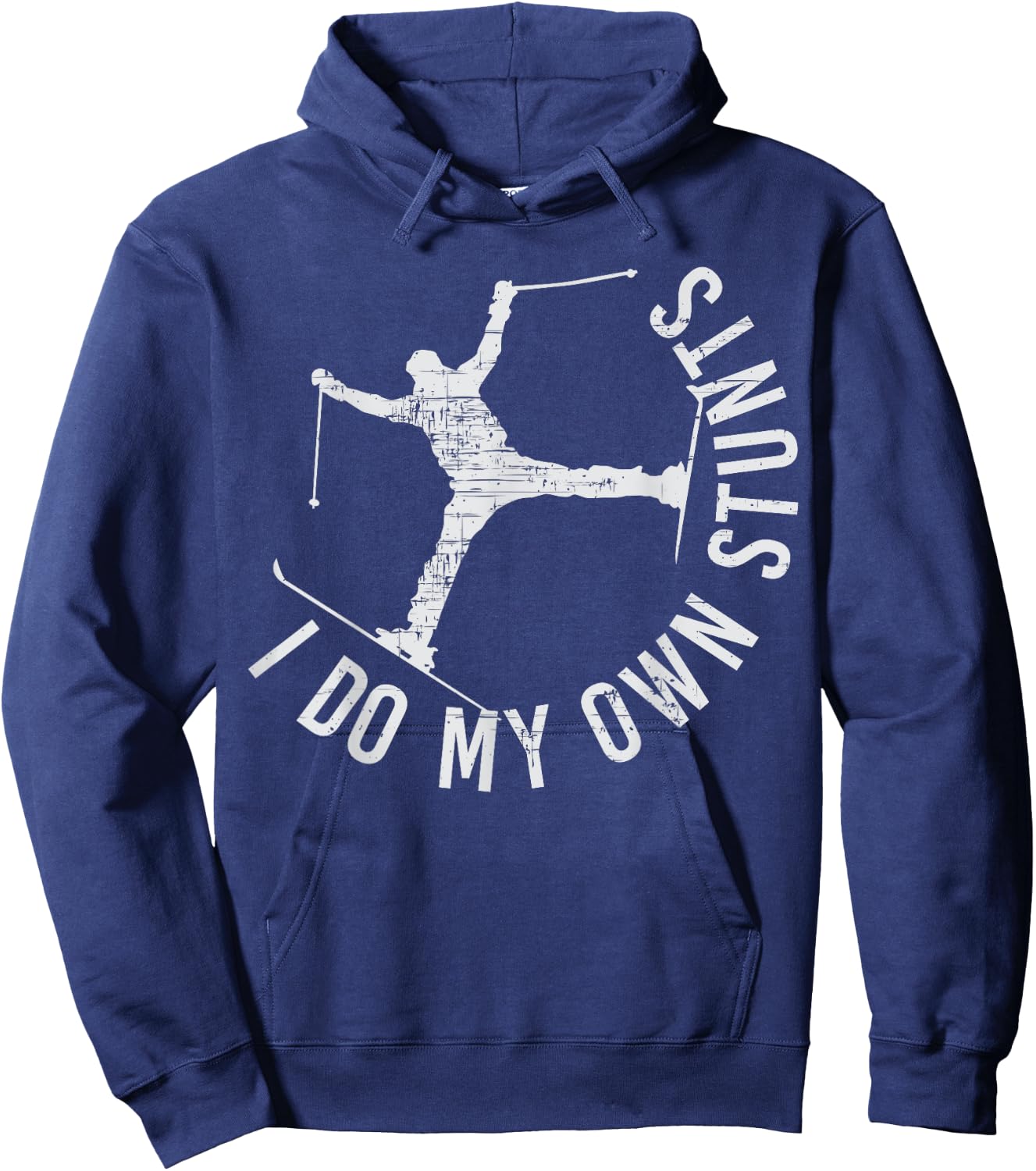 I Do My Own Stunts Funny Ski Skiing Gift Women Kids Hoodie - Hoodie | Navy