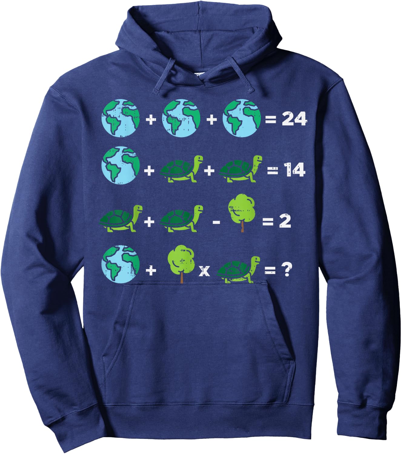 Earth Day Order Of Operations Quiz Funny Math Teacher Gift Men Women Girls Kids Hoodie - Hoodie | Navy