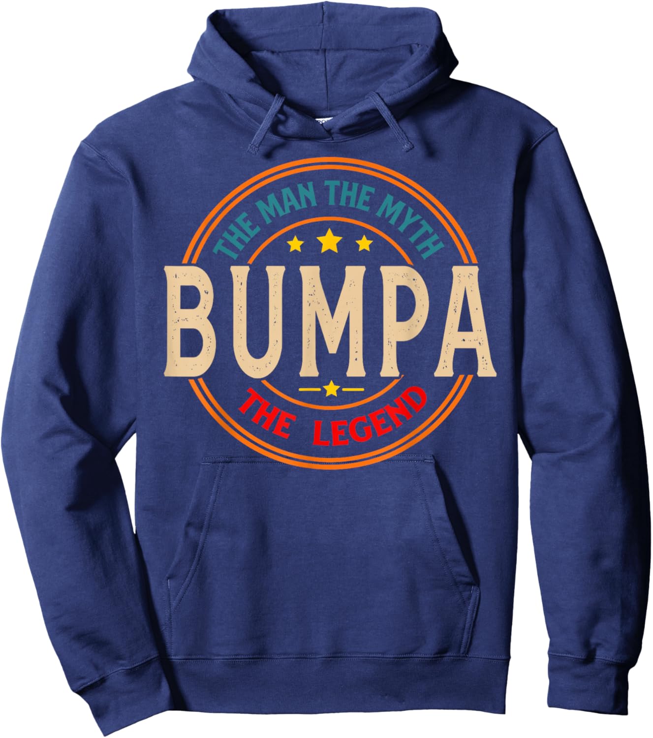 BUMPA The Legend The Man, Funny BUMPA Fathers Day Hoodie - Hoodie | Navy