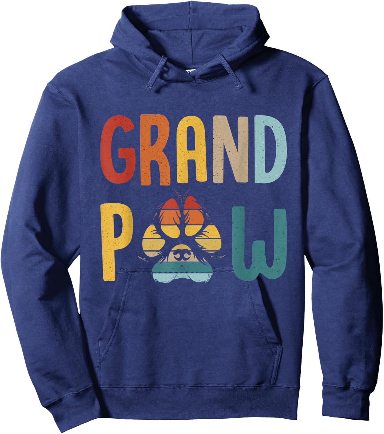 GrandPaw -best grandpa Dog Funny Dog Lover Grandparents Hoodie - Hoodie | Navy