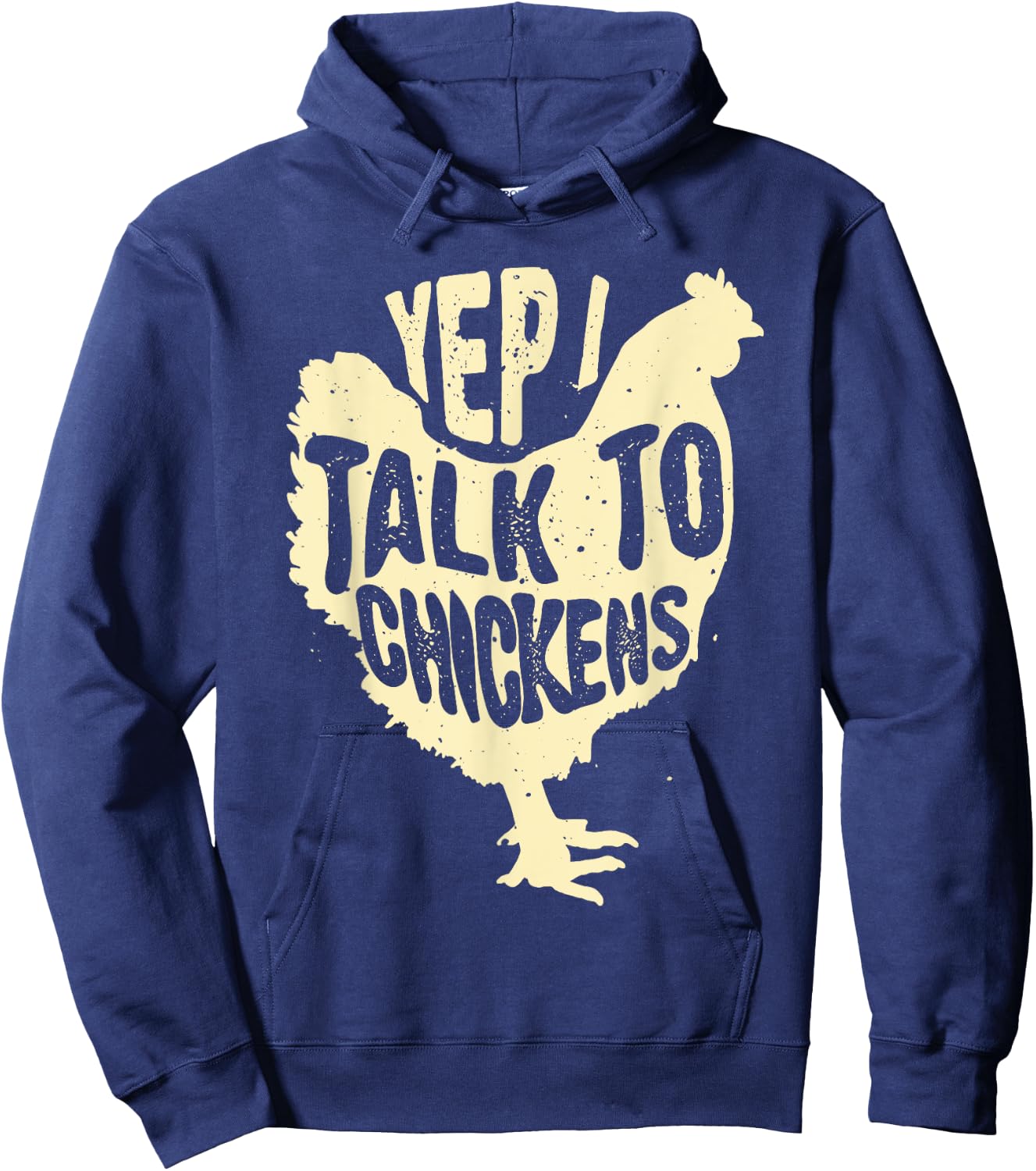 Funny Yep I Talk To Chickens Gift | Cool Animal Whisperer Hoodie - Hoodie | Navy