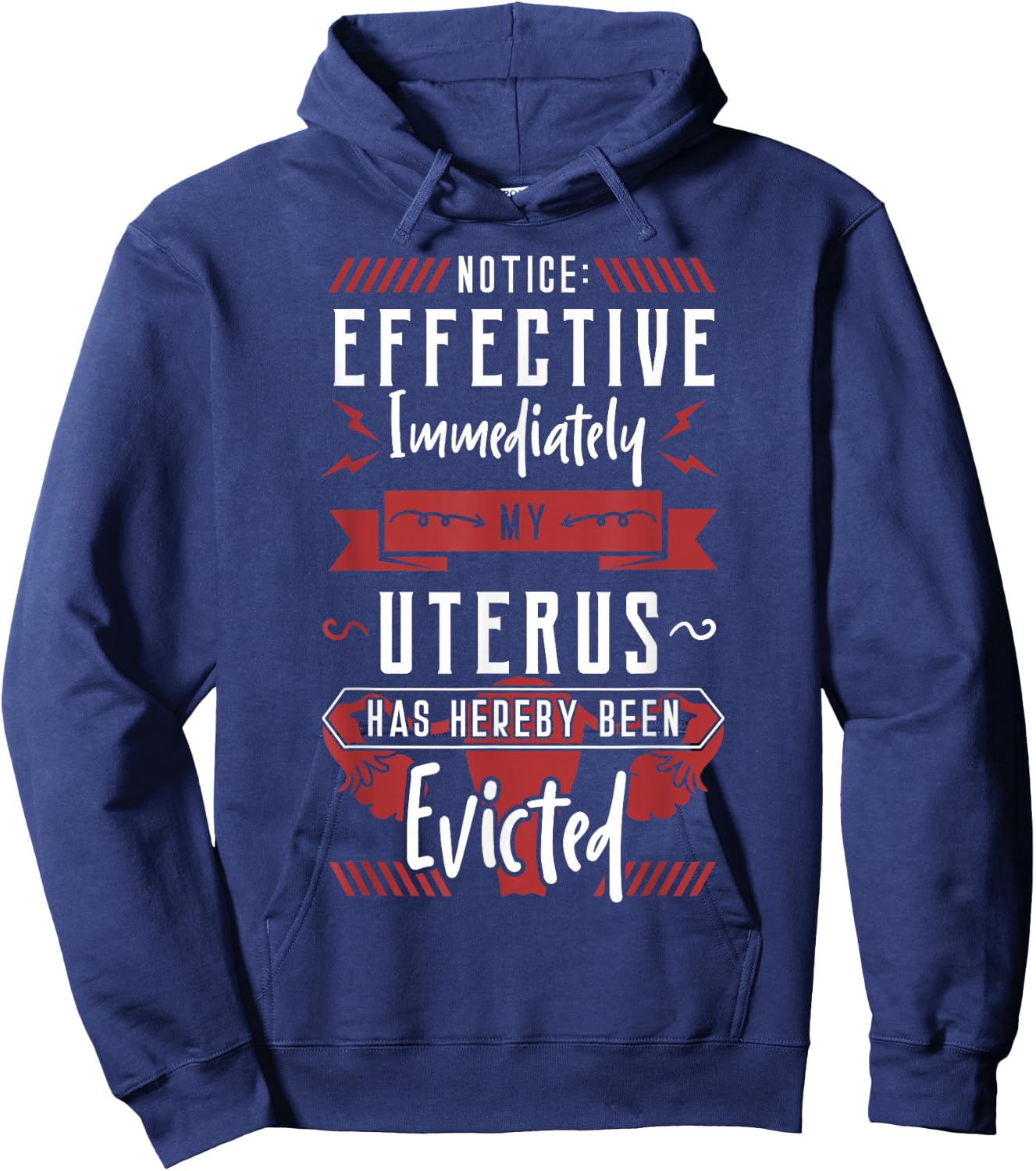 Uterus Evicted Hysterectomy Supracervical Cervix Surgery Hoodie - Hoodie | Navy