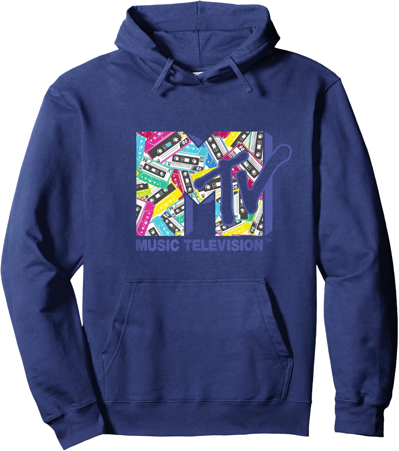 Mademark x MTV - The official MTV Logo with the classic 80s tapes Hoodie - Hoodie | Navy