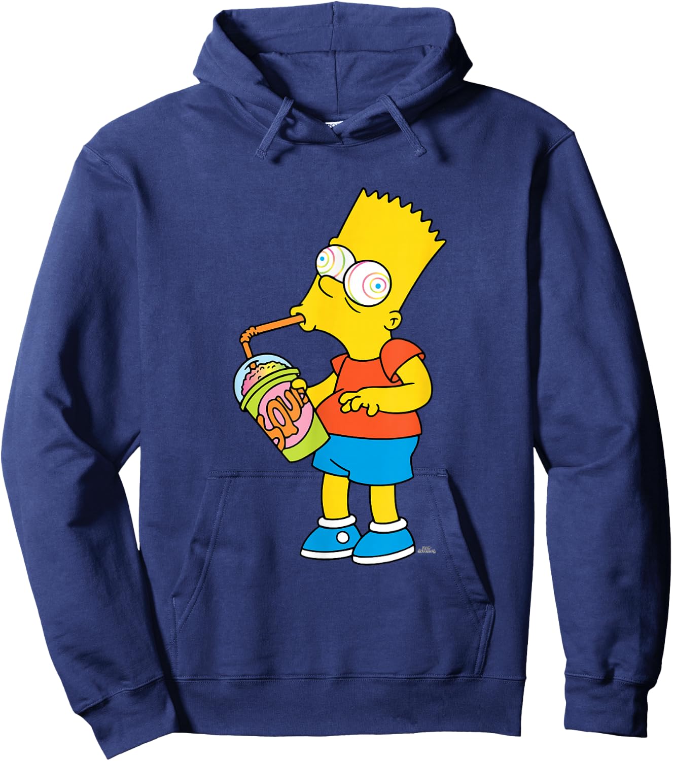 The Simpsons Bart Simpson Squishee Brain Freeze Hoodie - Hoodie | Navy