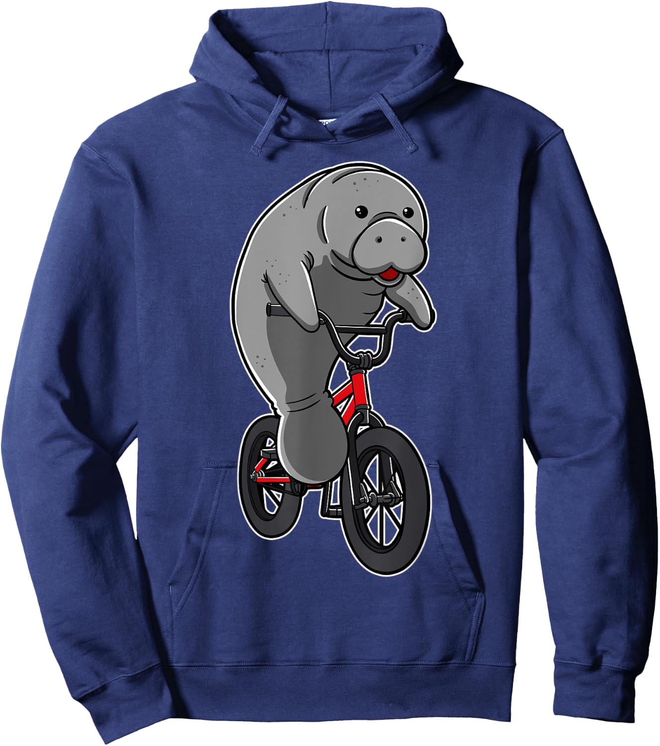 Manatees Sea Cows Dugong Biker Cyclist Floaty Potatoes Gift Hoodie - Hoodie | Navy