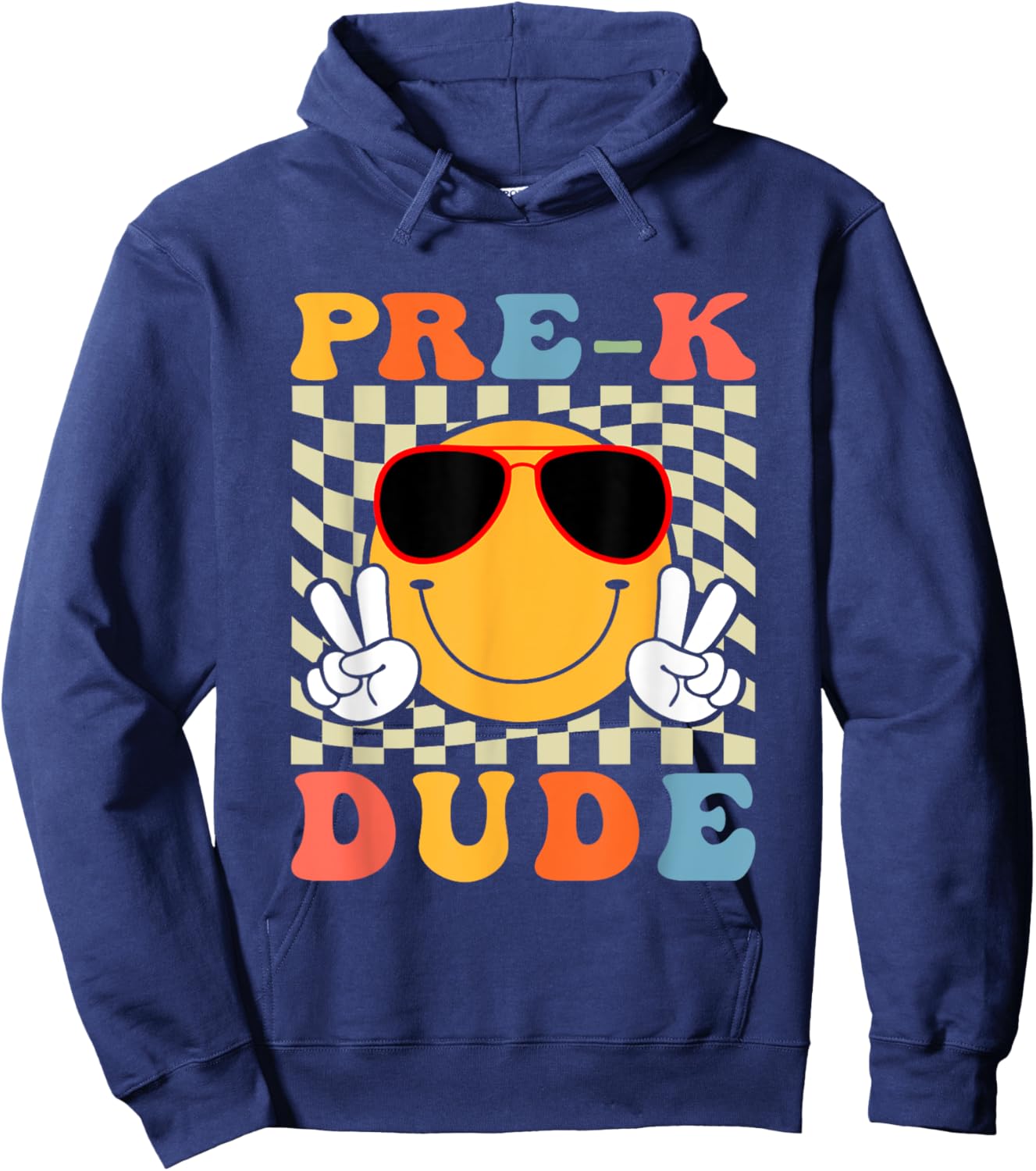 1st Day First Day of Pre-k Dude Back To School Pre-k Boys Hoodie - Hoodie | Navy