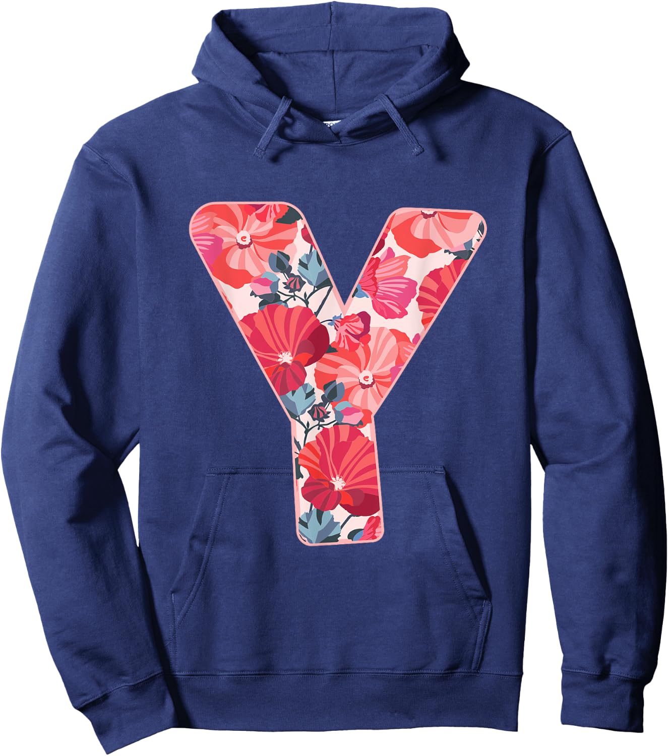Letter Y Sign Alphabet Last Name Consonants Flower Gift Hoodie - Hoodie | Navy