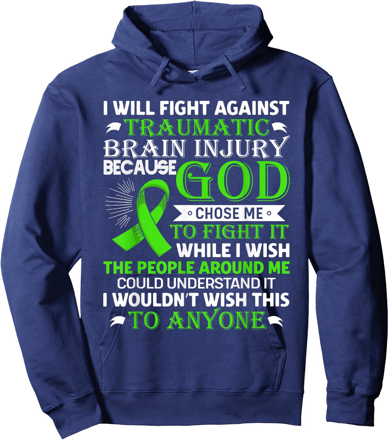 Traumatic Brain Injury Awareness TBI Warrior Awareness Hoodie - Hoodie | Navy
