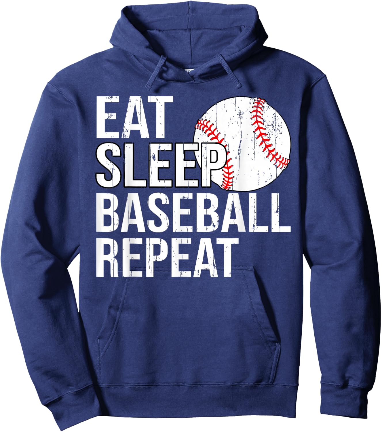 Eat Sleep Baseball Repeat Gifts Women Fathers Day Hoodie - Hoodie | Navy