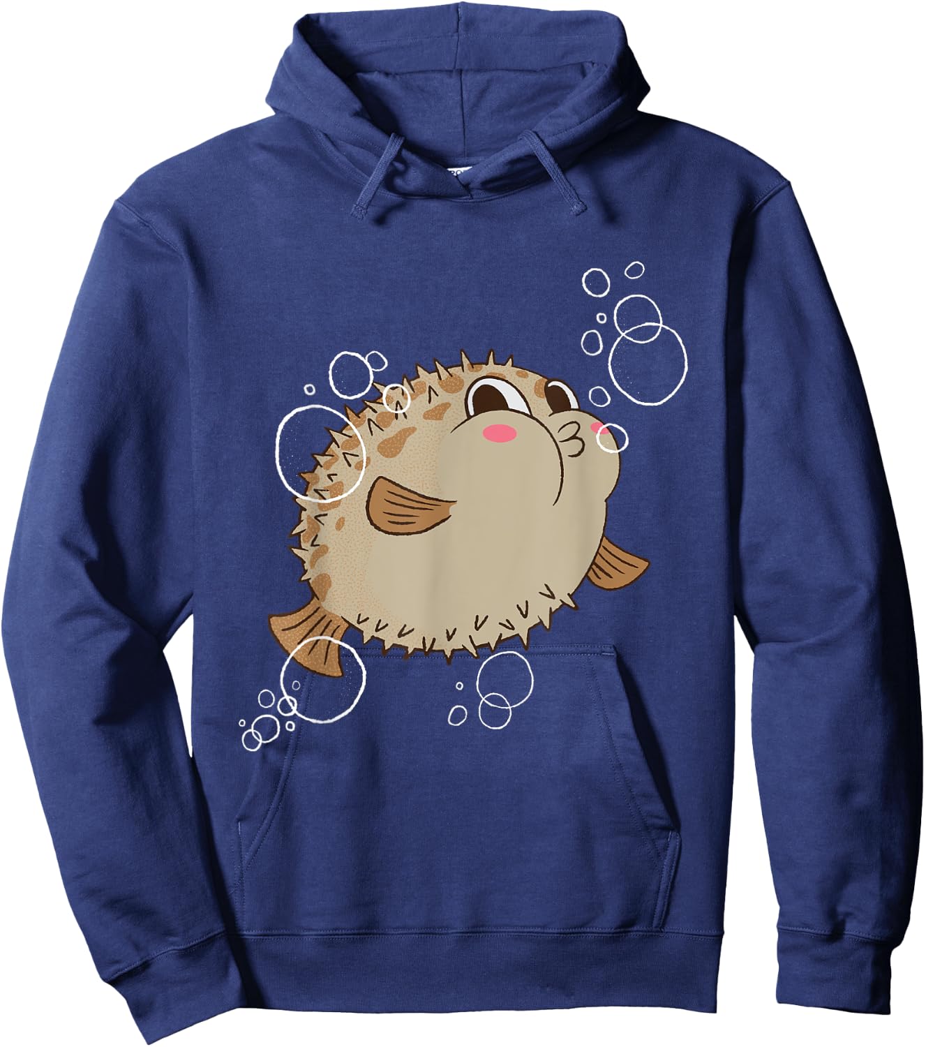 Puffer Fish Blowfish Bubbles Hoodie - Hoodie | Navy