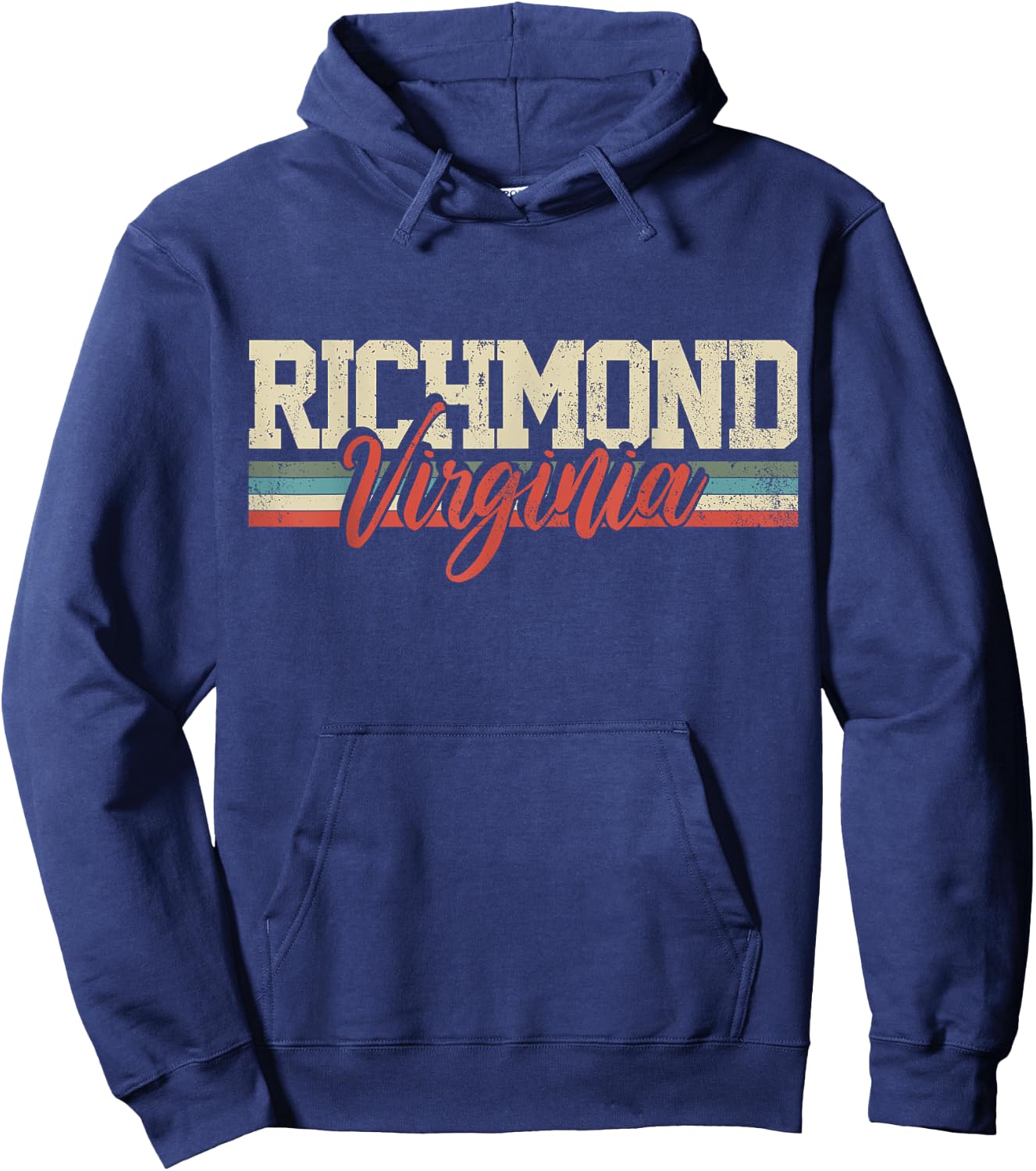 Richmond Virginia Retro Vintage Hoodie - Hoodie | Navy