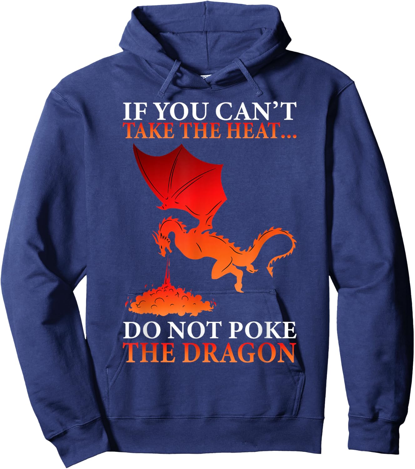 Cool Dragon Flame-Spewing Flying Mythical Creature Small Hoodie - Hoodie | Navy