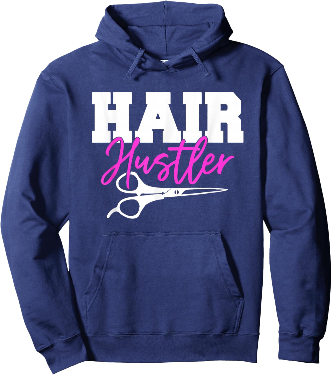 Hair Hustler - Funny Hairstylist Scissor Barber Gift Hoodie - Hoodie | Navy