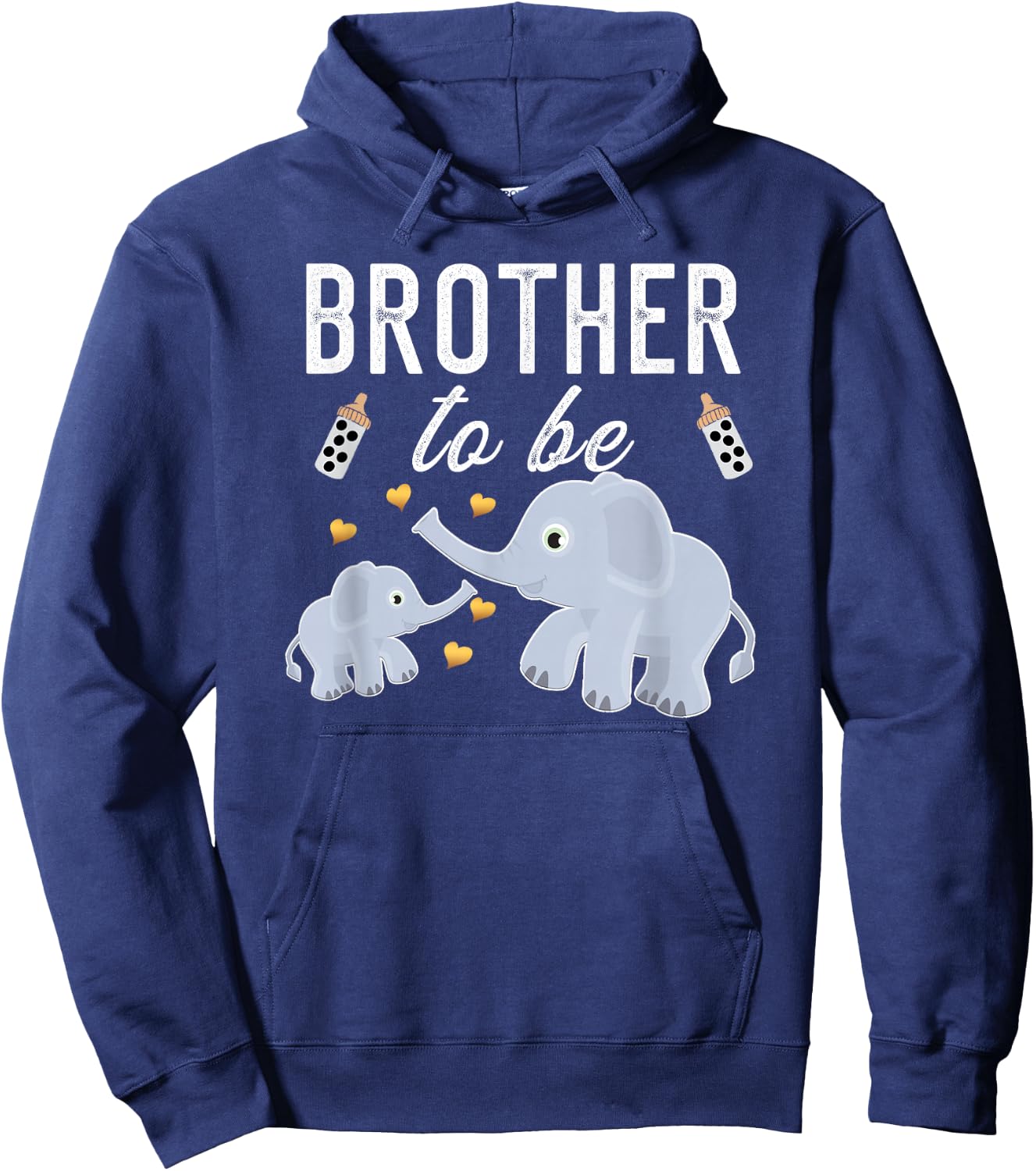 Brother To Be Elephant Baby Shower Brother Gift Cute Hoodie - Hoodie | Navy