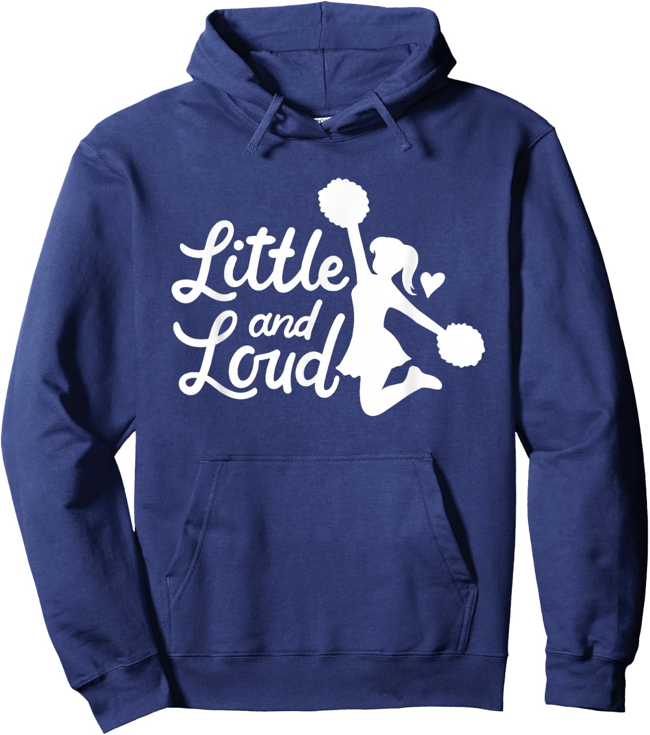 Little And Loud Cheerleader Costume Cheerleading Girl Saying Hoodie - Hoodie | Navy