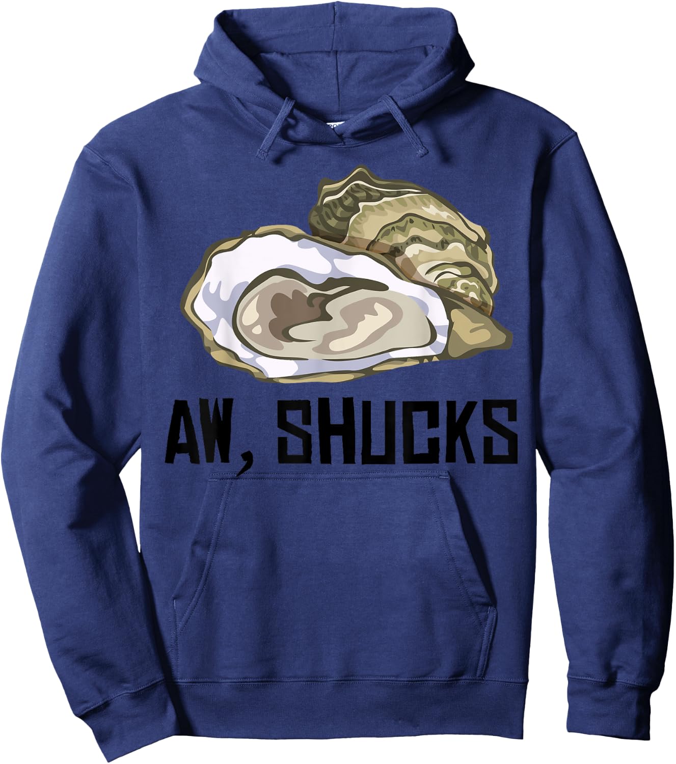 Funny Oyster Gift Cool Aw Shucks Shell Shucking Food Pun Hoodie - Hoodie | Navy