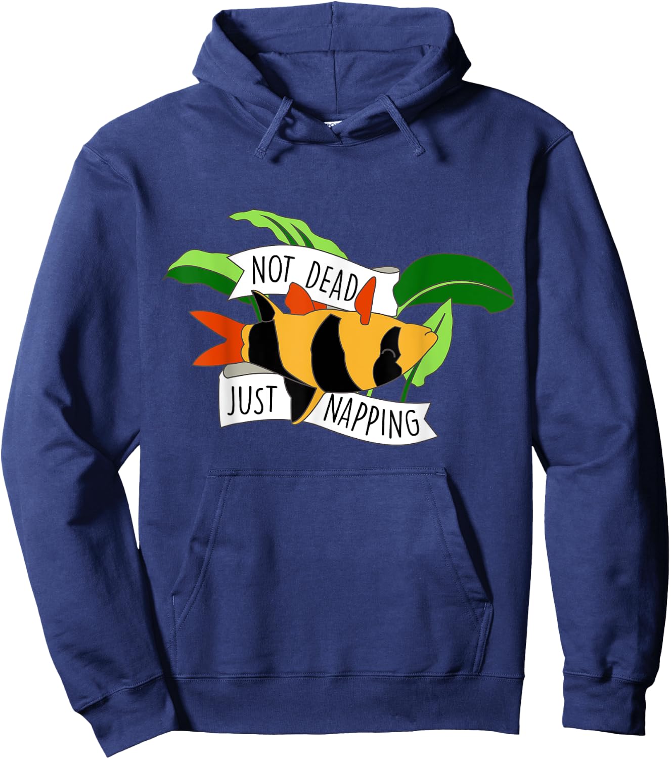 Funny Clown Loach Freshwater Aquarium Hoodie - Hoodie | Navy