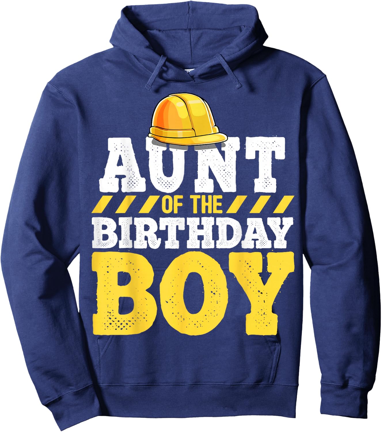 Aunt of the Birthday Boy Construction Birthday Party Hoodie - Hoodie | Navy