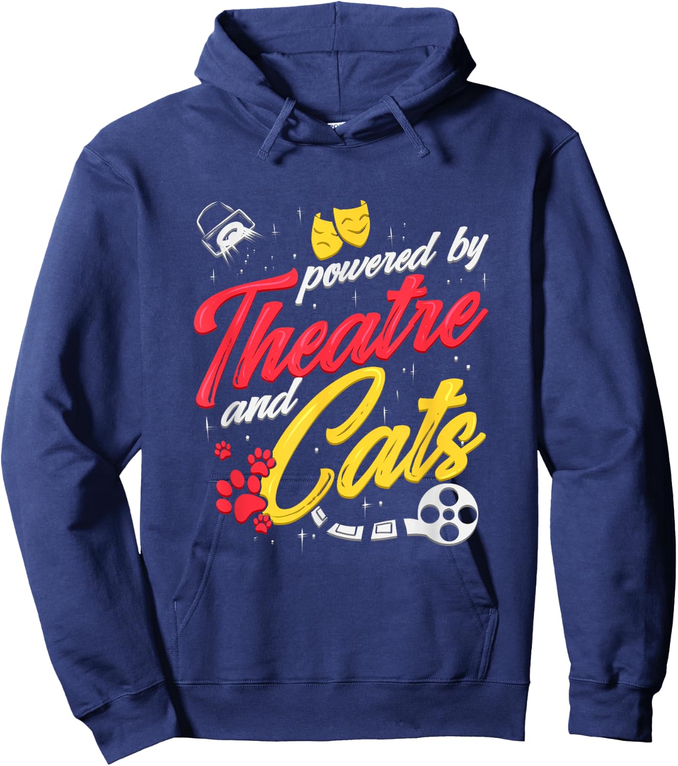 Theatre Cat Theater Broadway Musical Actor Kitty Men Women Girls Kids Hoodie - Hoodie | Navy
