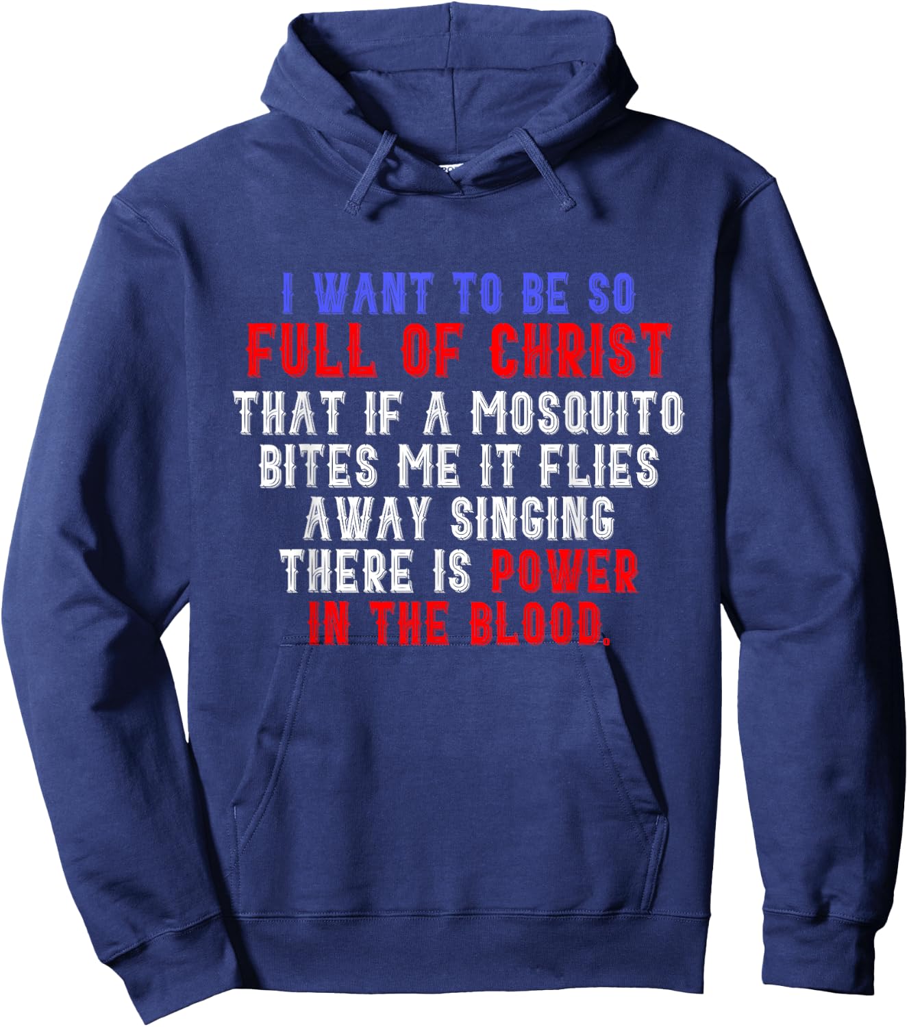 There Is Power In The Blood Religious Faith Prayer Hoodie - Hoodie | Navy