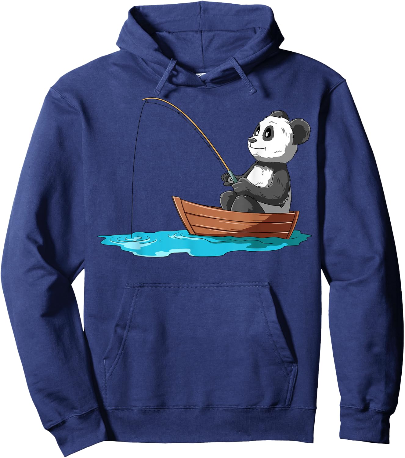 Panda Fishing Panda Fisherman Boat Fishing Lovers Hoodie - Hoodie | Navy