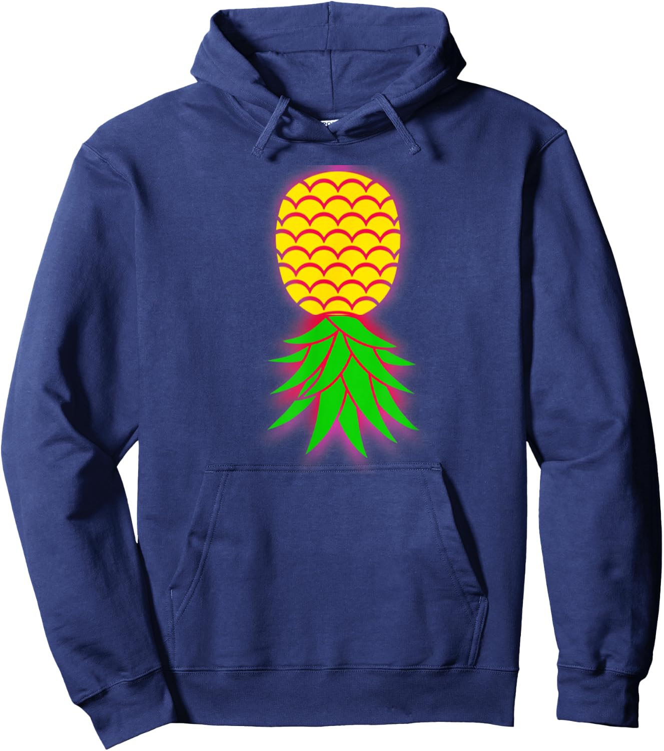 Glowing upside down pineapple swinger life Design Hoodie - Hoodie | Navy