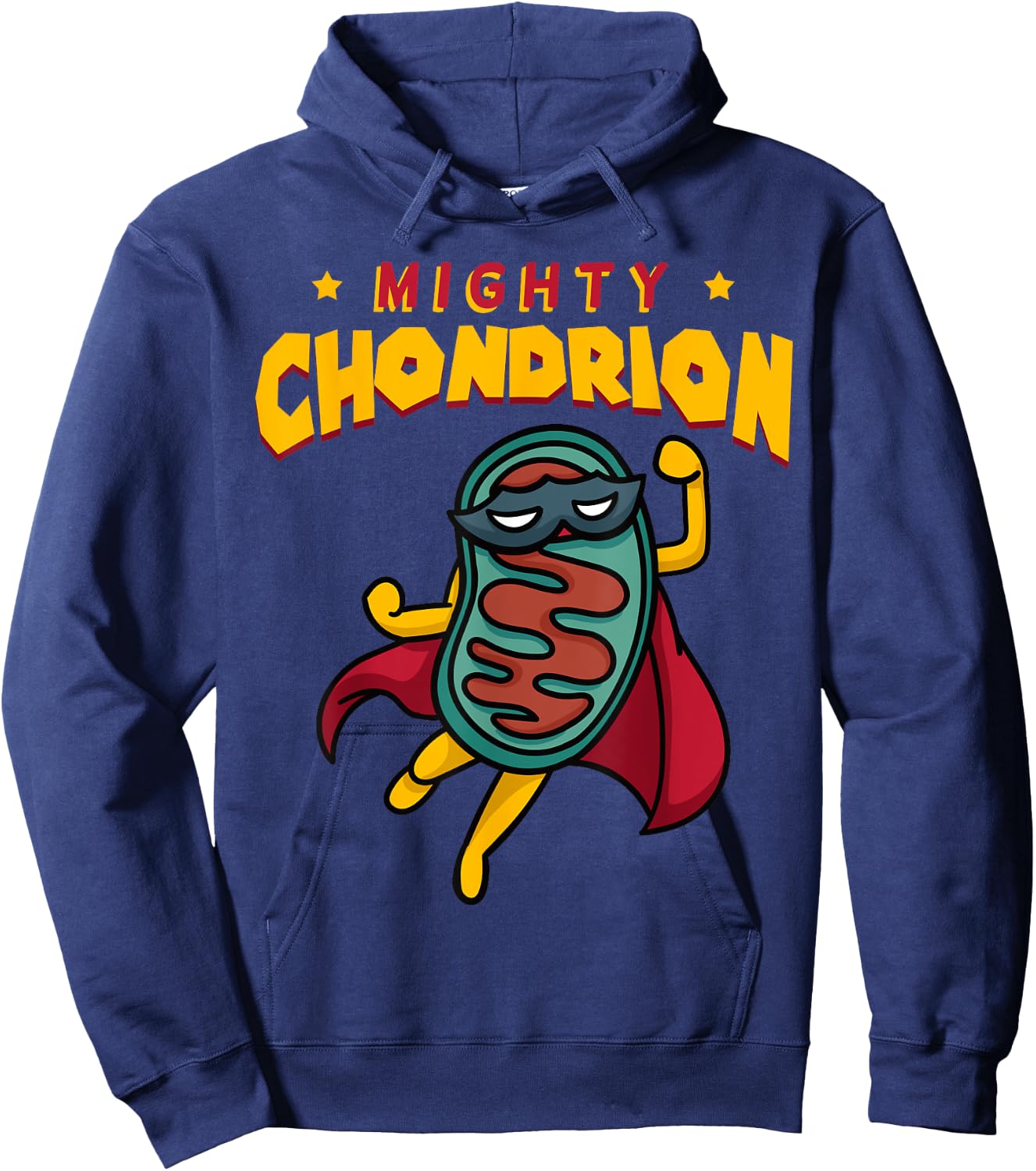 Mighty Chondrion Mitochondria Cell Biology Science Joke Hoodie - Hoodie | Navy