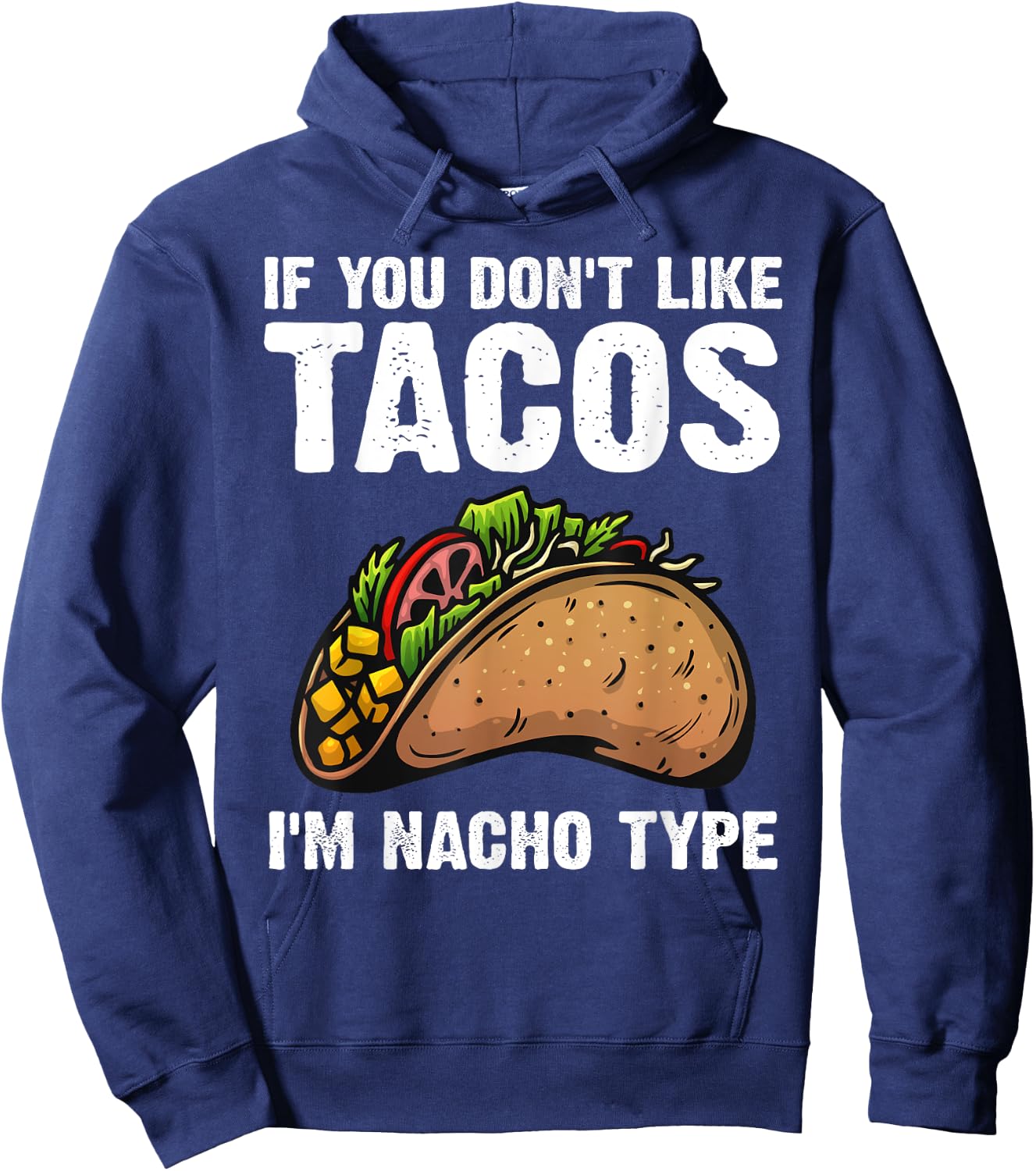 Cute Taco Design Women Kids Mexican Food Taco Lover Hoodie - Hoodie | Navy