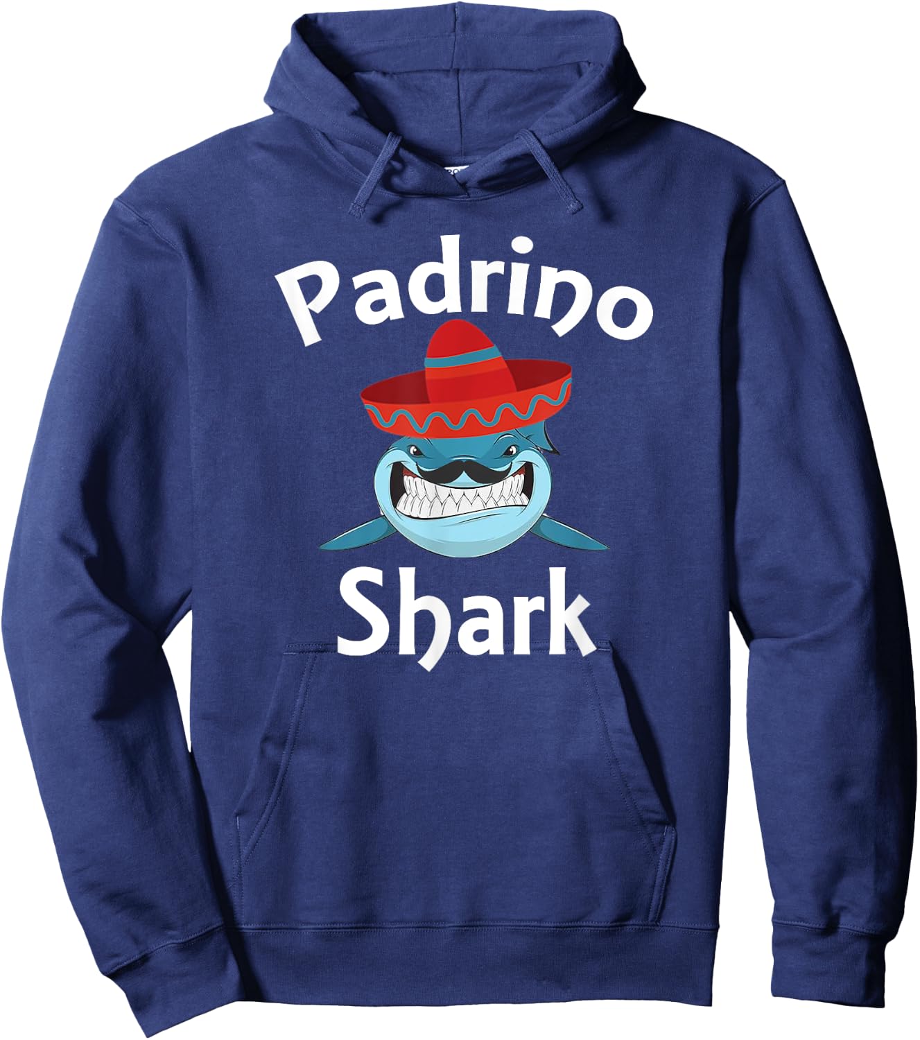 Padrino Shark Funny Spanish Godfather Hoodie - Hoodie | Navy