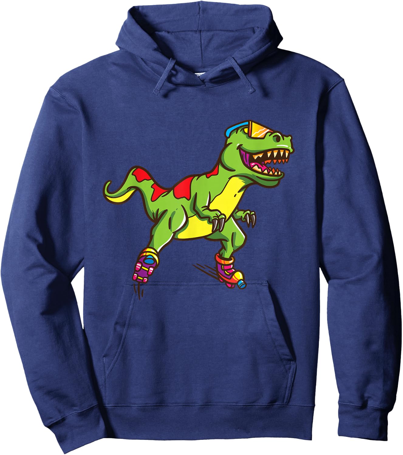 Roller Skate Shirt for Boys Girls Skating T Rex Skater Hoodie - Hoodie | Navy