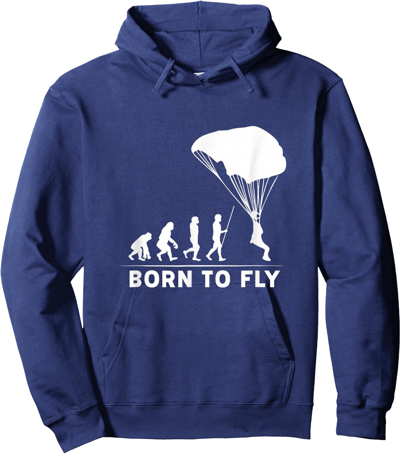 Born To Fly Paragliding Paramotoring Parachuting Hoodie - Hoodie | Navy