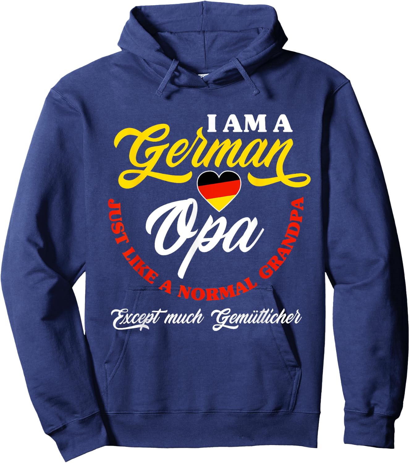 Funny Germany German Opa German Grandpa Deutscher Opa Hoodie - Hoodie | Navy