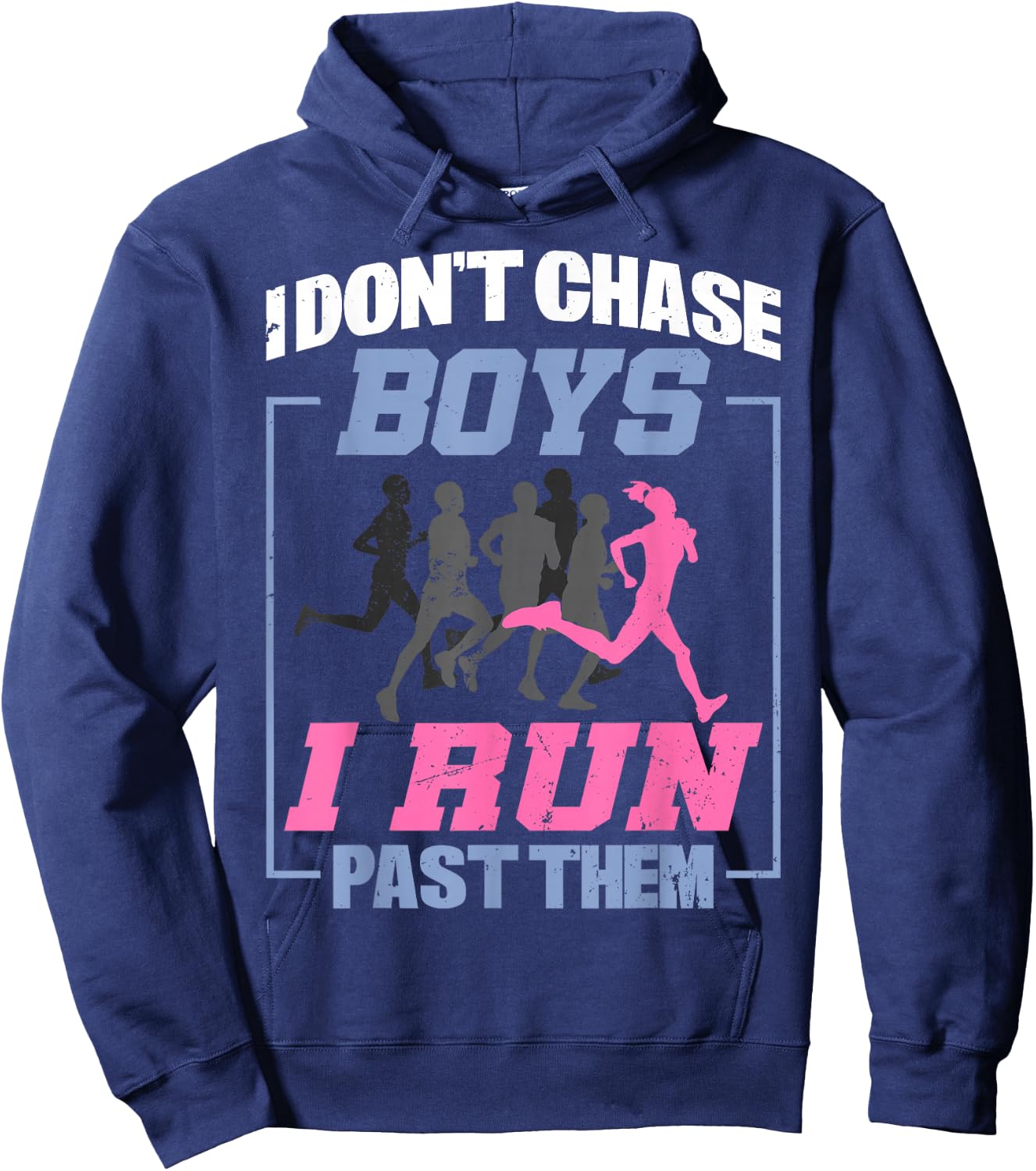 Funny I Dont Chase Boys I Pass Them Shirt Funny Running Gift Hoodie - Hoodie | Navy