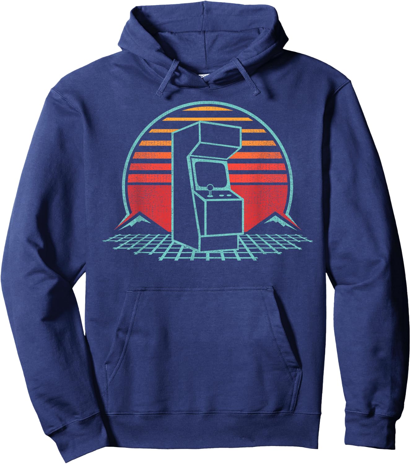 Arcade Game Machine Cabinet Nostalgia Retro 80s Gamer Gift Hoodie - Hoodie | Navy