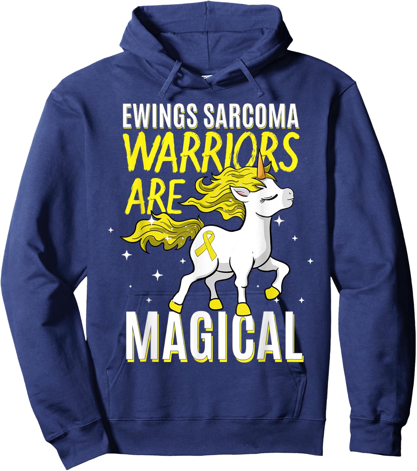Warriors Are Magical Ewing's Sarcoma Bone Cancer Awareness Hoodie - Hoodie | Navy