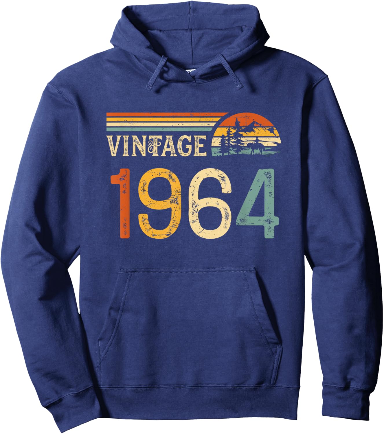 Vintage Made in 1964 - 61st Birthday 61 years old Men Women Hoodie - Hoodie | Navy