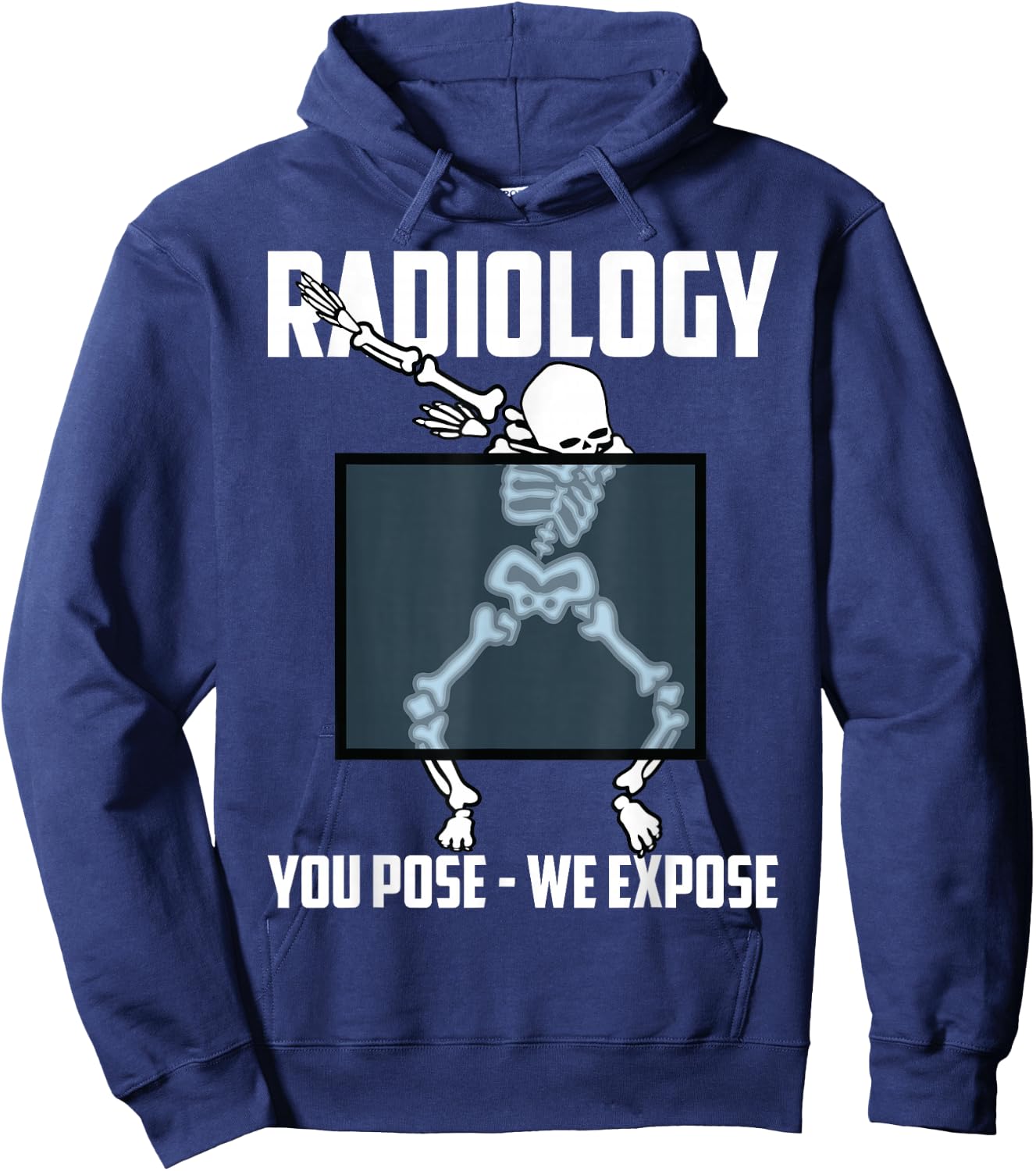 Funny Dabbing Skeleton Rad Tech X-ray Radiology Men Women Hoodie - Hoodie | Navy