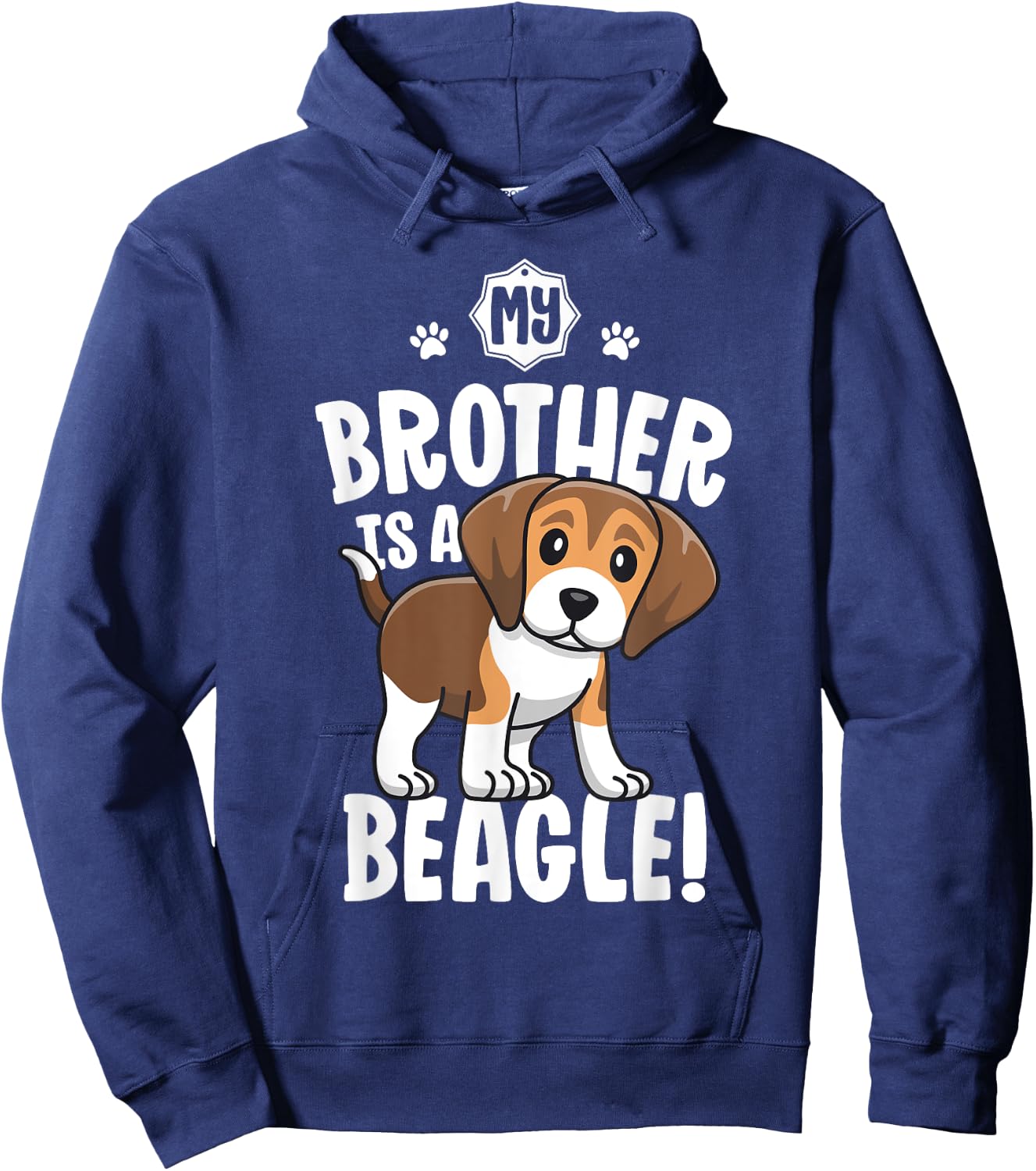 My Brother Is A Beagle Shirts For Kids Girls Dog Adoption Hoodie - Hoodie | Navy