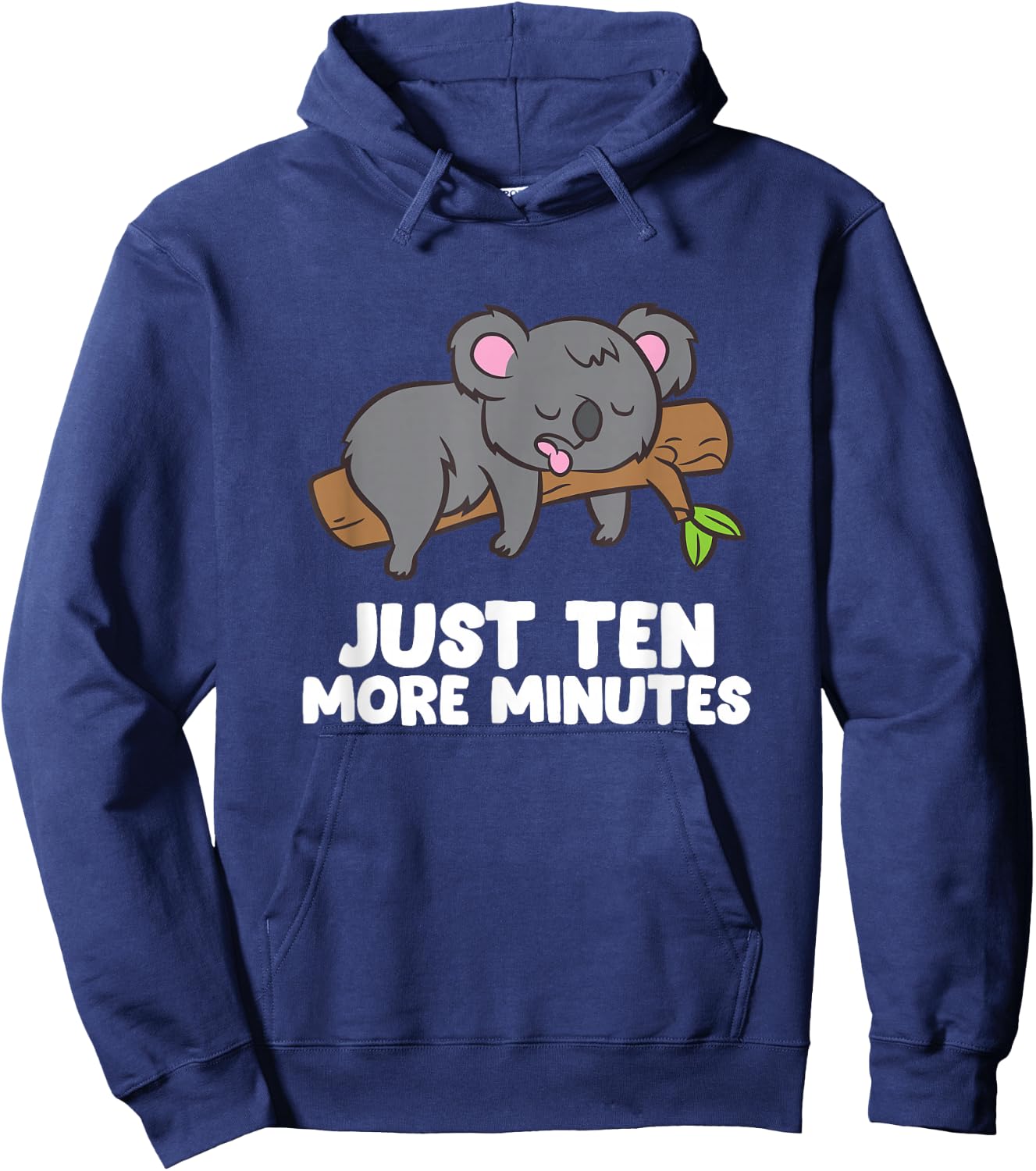 Koala Just Ten More Minutes Snooze Alarm Clock Sleep Pyjamas Hoodie - Hoodie | Navy