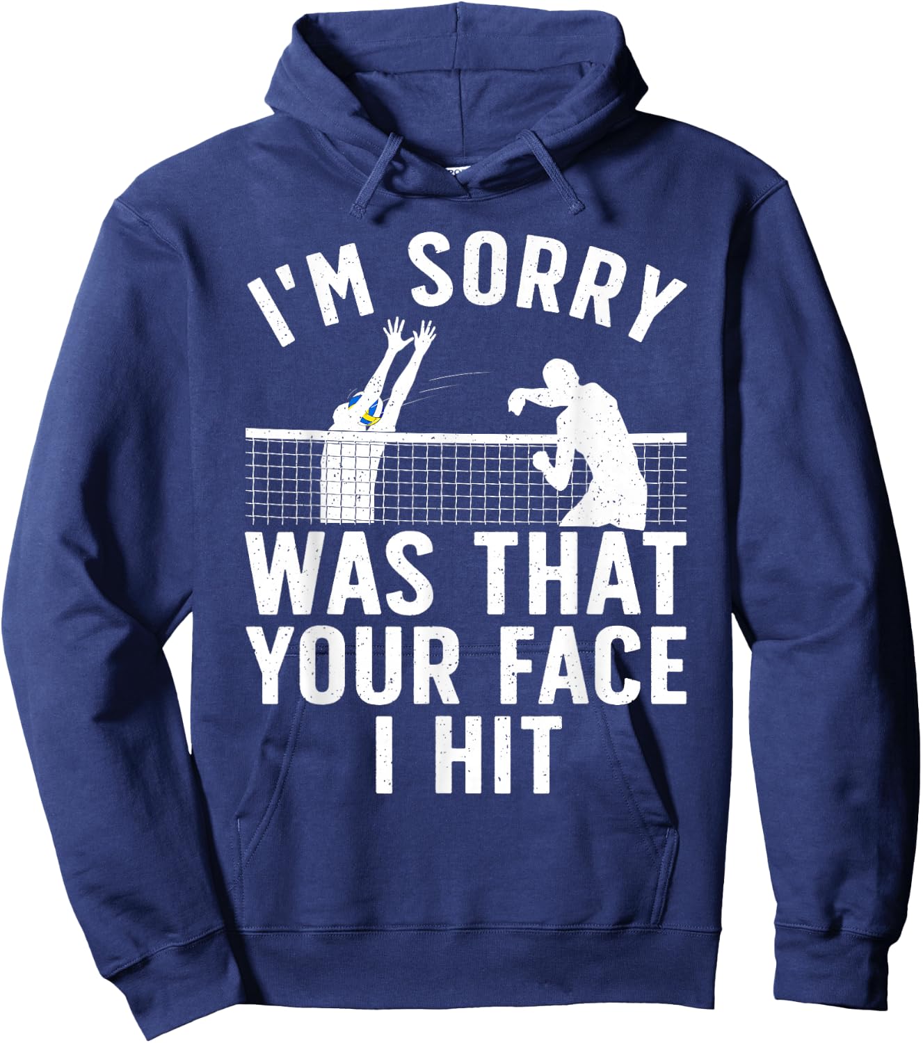 Funny Volleyball Art Women Sport Volleyball Player Hoodie - Hoodie | Navy