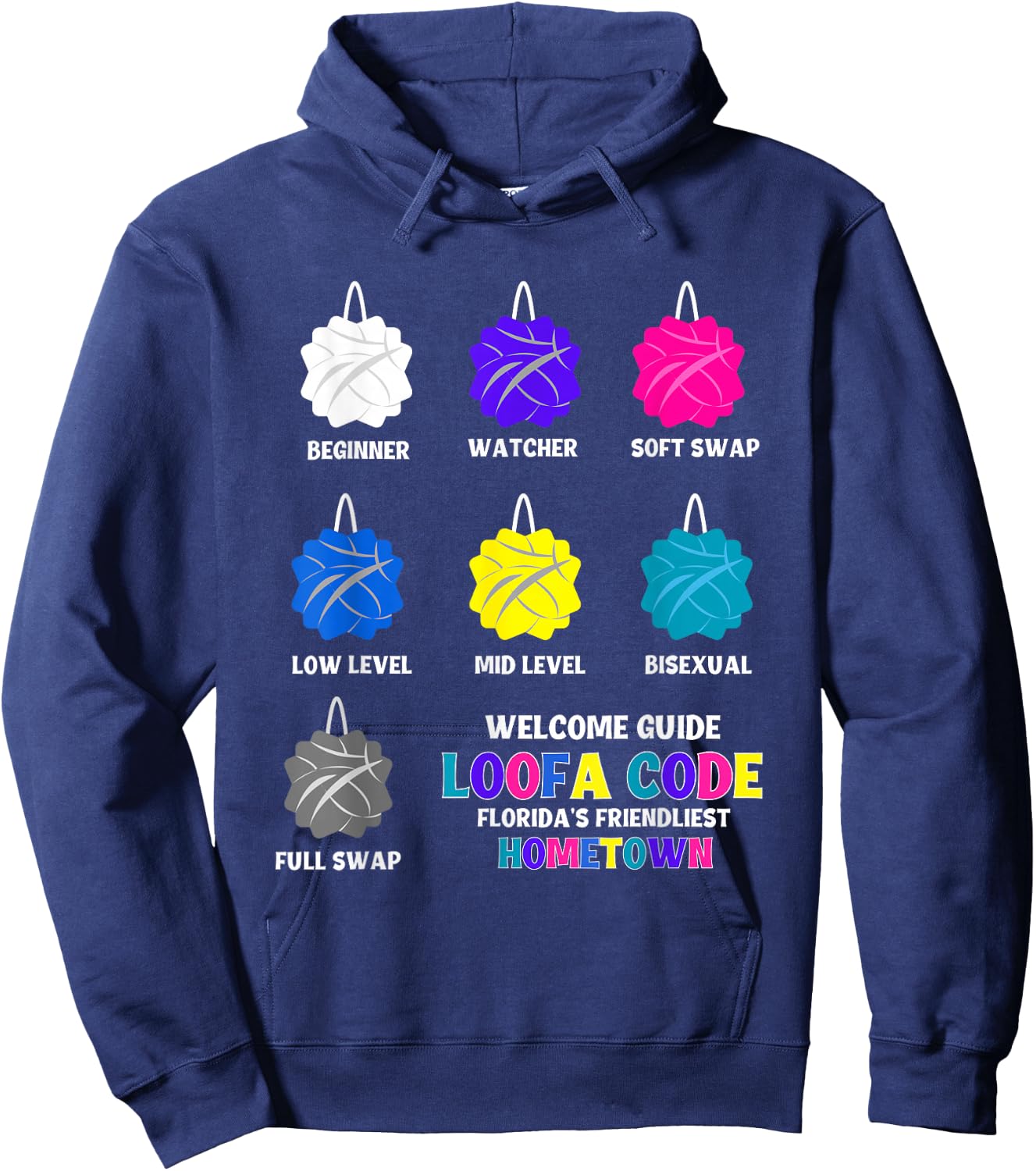 Funny Florida Loofa Code Bath Loofah Florida Retirement Life Hoodie - Hoodie | Navy