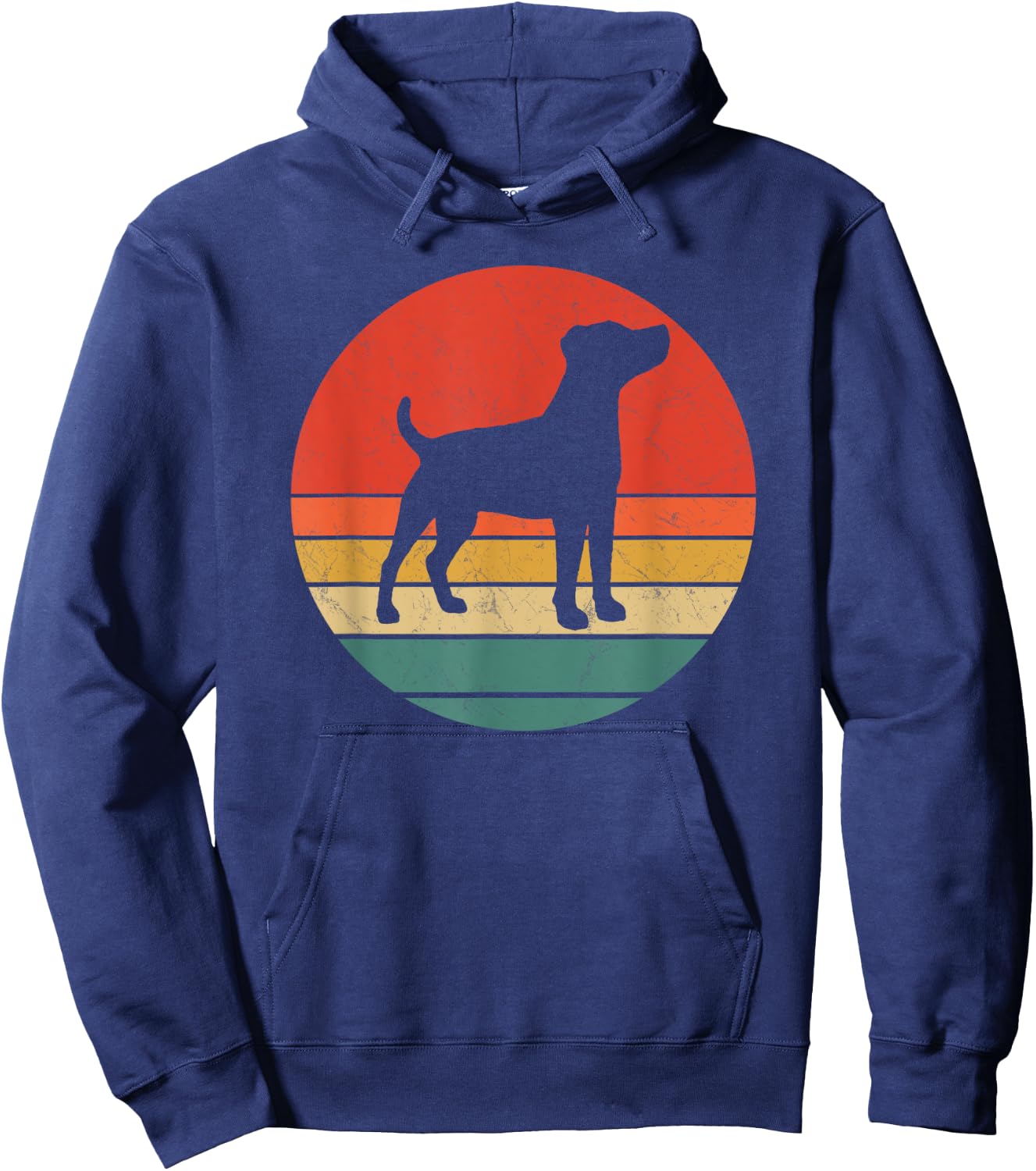 Patterdale Terrier Vintage Dog Silhouette Retro Dogs Gift Men Women Kids Hoodie - Hoodie | Navy