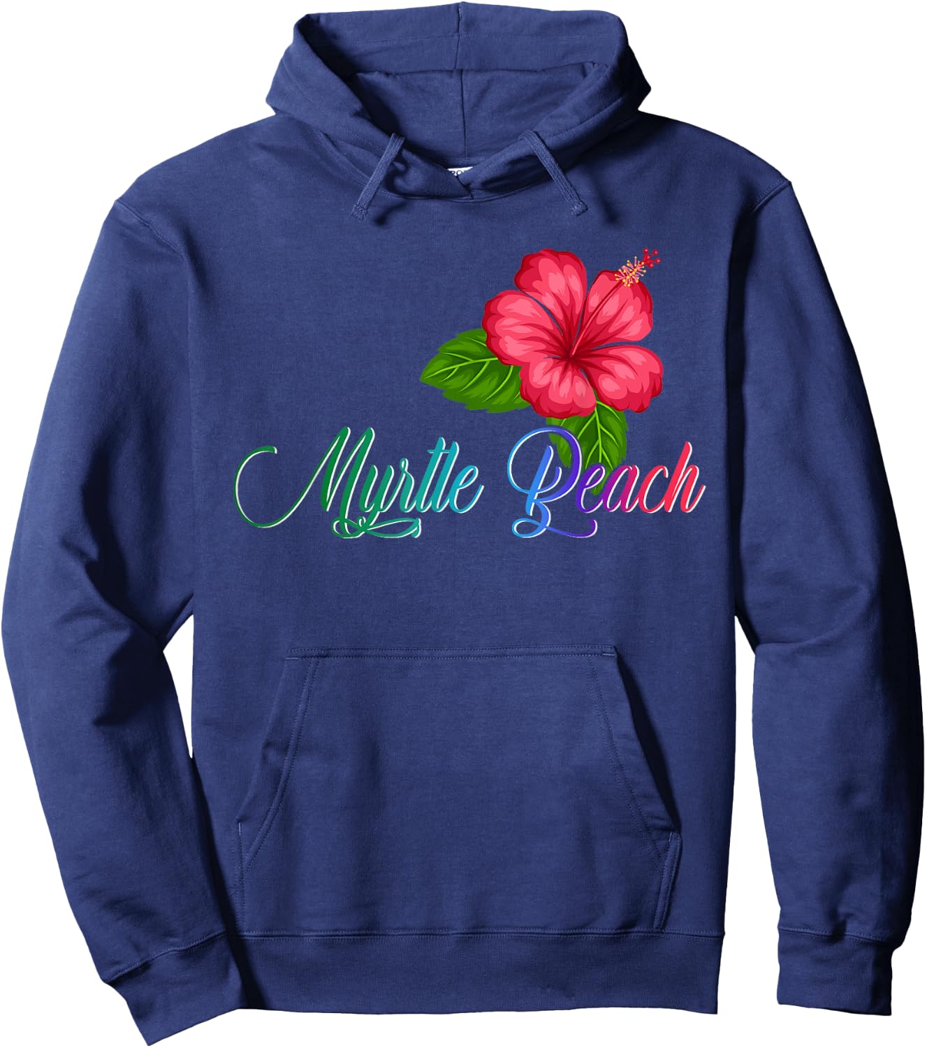 Myrtle Beach Carolina Hibiscus Flower Women Kids Hoodie - Hoodie | Navy