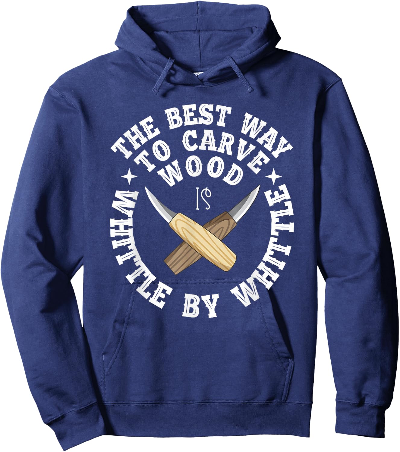 Funny Wood Carving Whittling Woodworking Tools Carpenter Hoodie - Hoodie | Navy