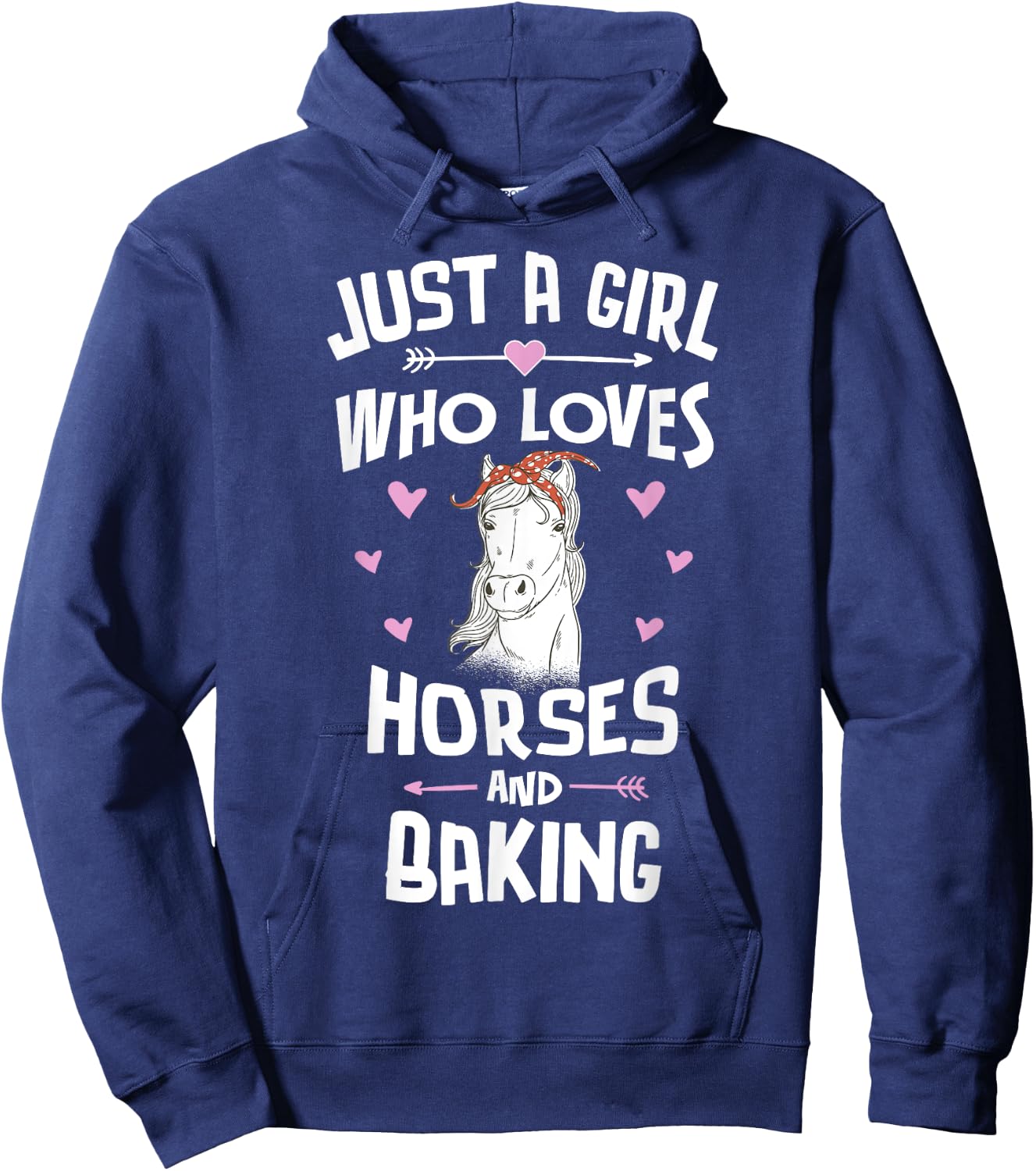 Horses And Baking Gifts for Girls Women Hoodie - Hoodie | Navy