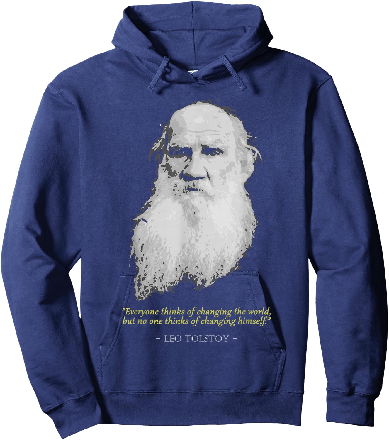 Leo Tolstoy Quote Hoodie - Hoodie | Navy