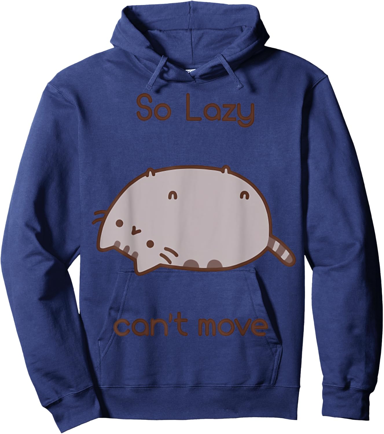 The Cat Is So Lazy And He Cant Move Animal Funny Women Hoodie - Hoodie | Navy